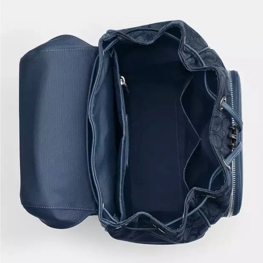 Coach Racer Backpack In Signature Jacquard - Picture 3 of 6